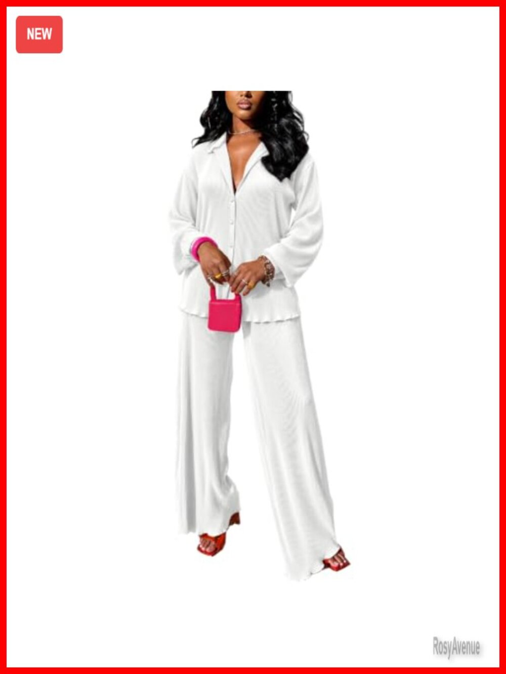 Women's 2 Piece Outfit Shirt Wide Leg Pants Set Polyester Elastane